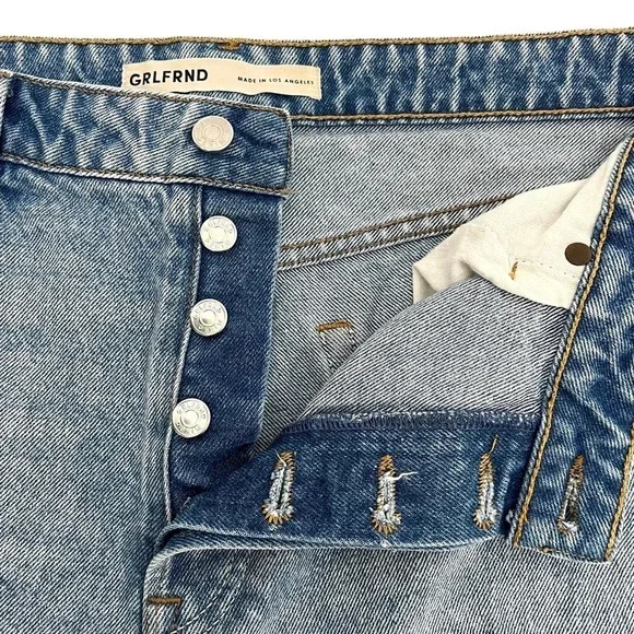 GRLFRND The Helena High Rise Cut Off Jeans Shorts Newport frayed Raw hem Size 30 - Picture 6 of 12